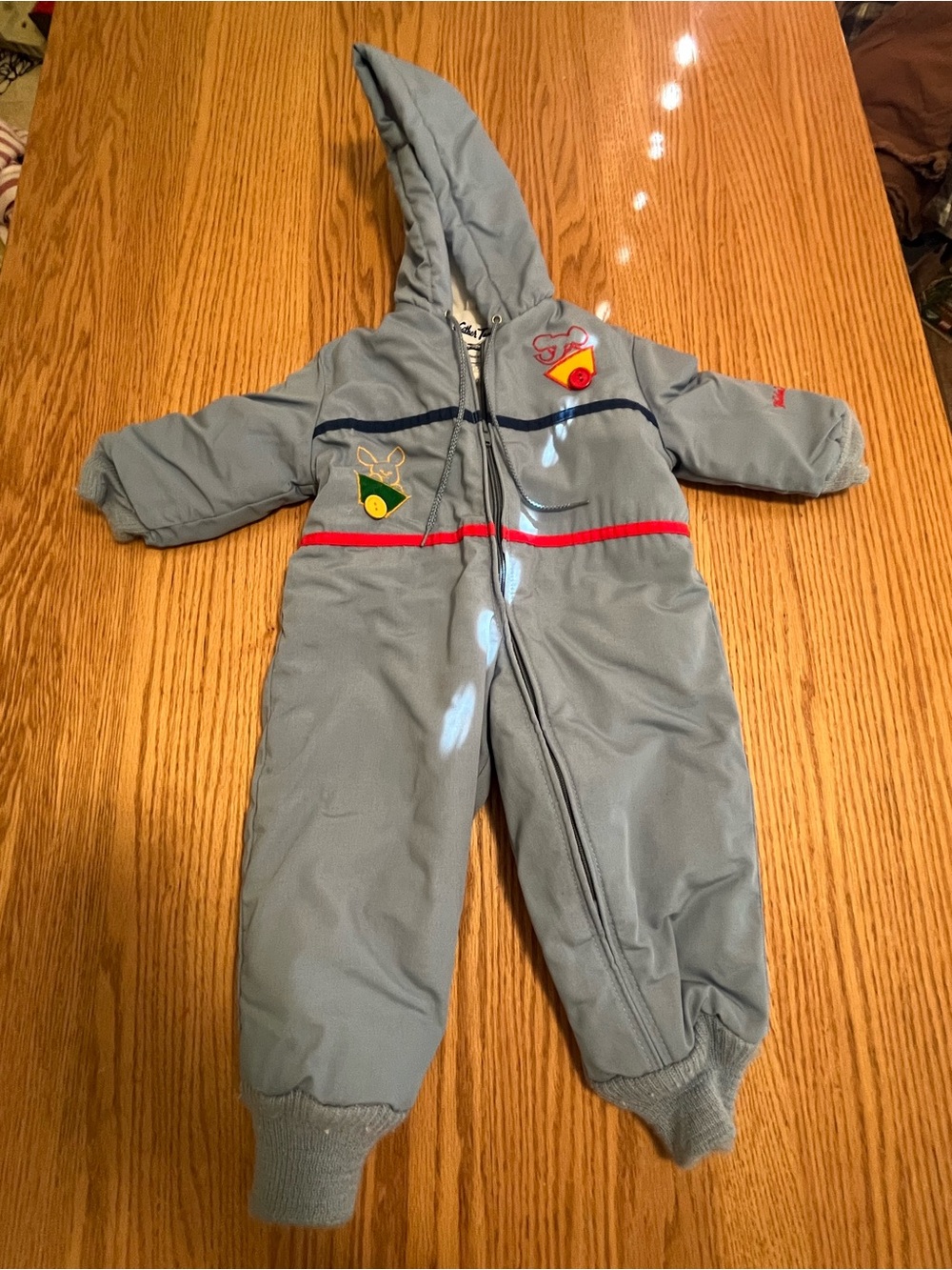 Vintage Weather Tamer Baby Toddler Snow Suit Light Blue Size 12 Months